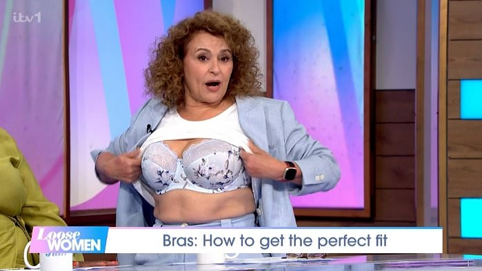 Nadia Sawalha flashes her bra on Loose Women in shock moment - as show abruptly cuts to a break