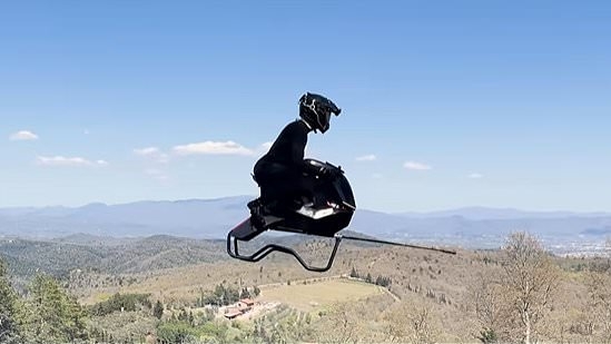 World's first Star Wars-style hoverbike can hit 125mph and doesn't need propellers for it to fly