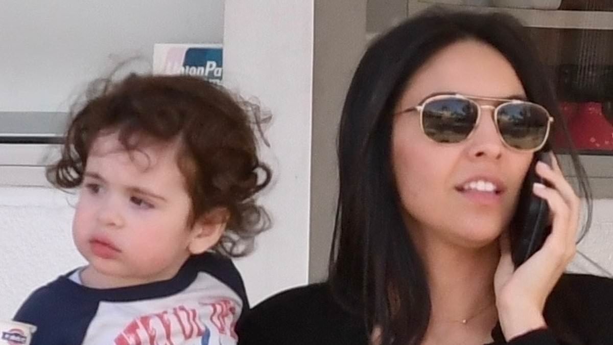 Al Pacino's mini-me son wears rocker T-shirt during rare appearance with mom Noor, 31