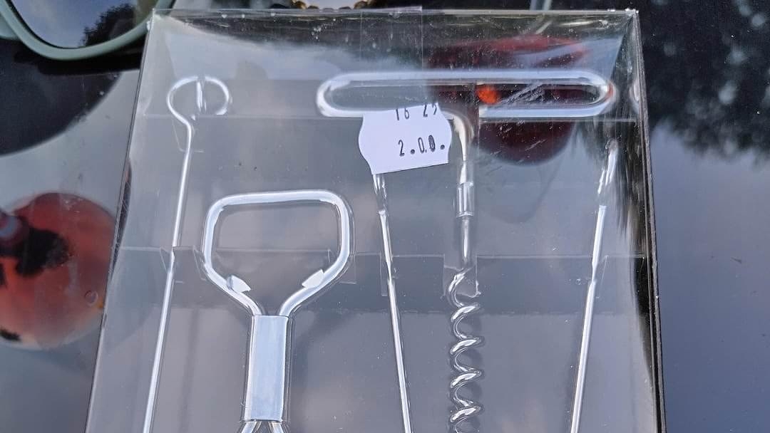 People baffled by metal tool that came with corkscrew and bottle opener but it has a simple explanation