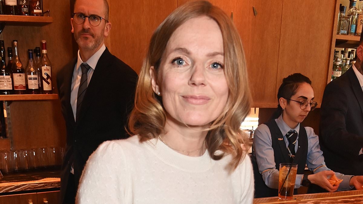 Geri Halliwell-Horner looks effortlessly chic in another trademark white outfit at the Casting Directors' luncheon