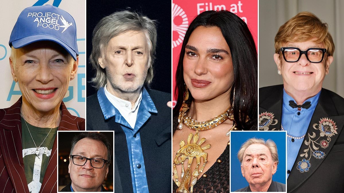 Dua Lipa and Paul McCartney among 400 British entertainment titans urging Government to abandon AI copyright plans that would see creative works raided by US tech firms