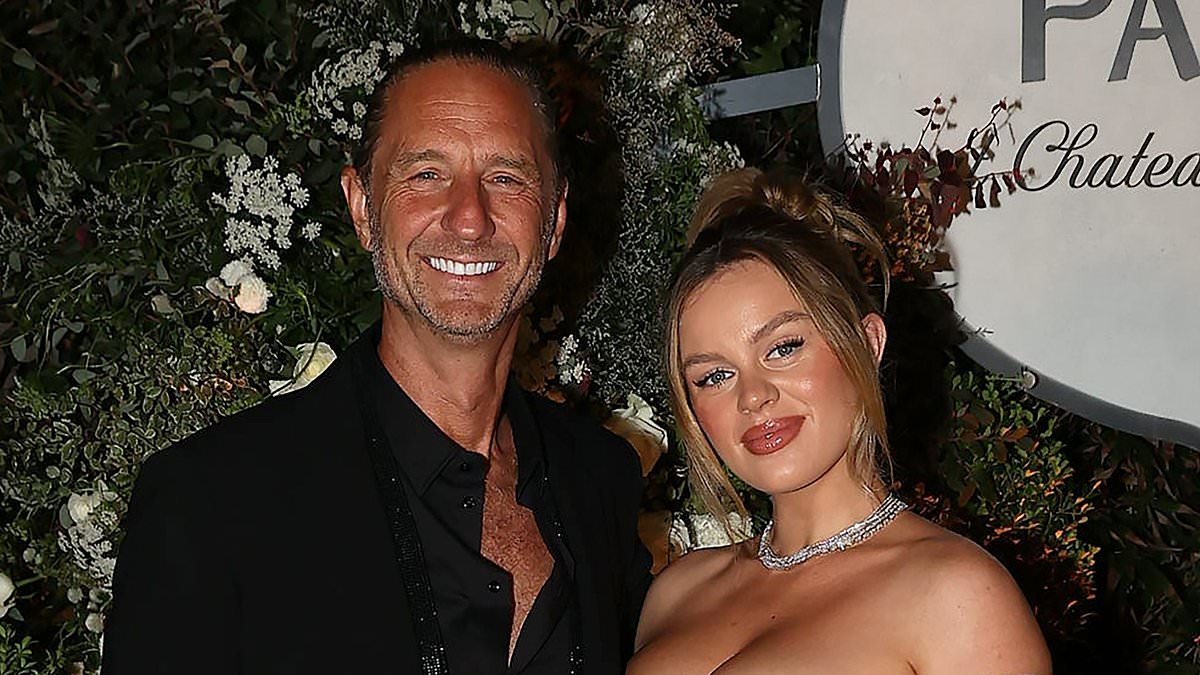 Justin Hemmes' pregnant partner Madeleine Holtznagel cradles her huge baby bump in a racy sheer dress as they join Tyra Banks and Pip Edwards at glamorous Silver Party