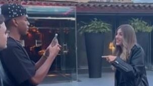 Hilarious moment Lamine Yamal gives FAKE name to woman who asked Barcelona star to take photo - before realising it was the teenage sensation