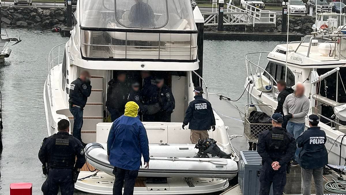 Five men are arrested after cops allegedly make shock discovery in boat off Australian coast