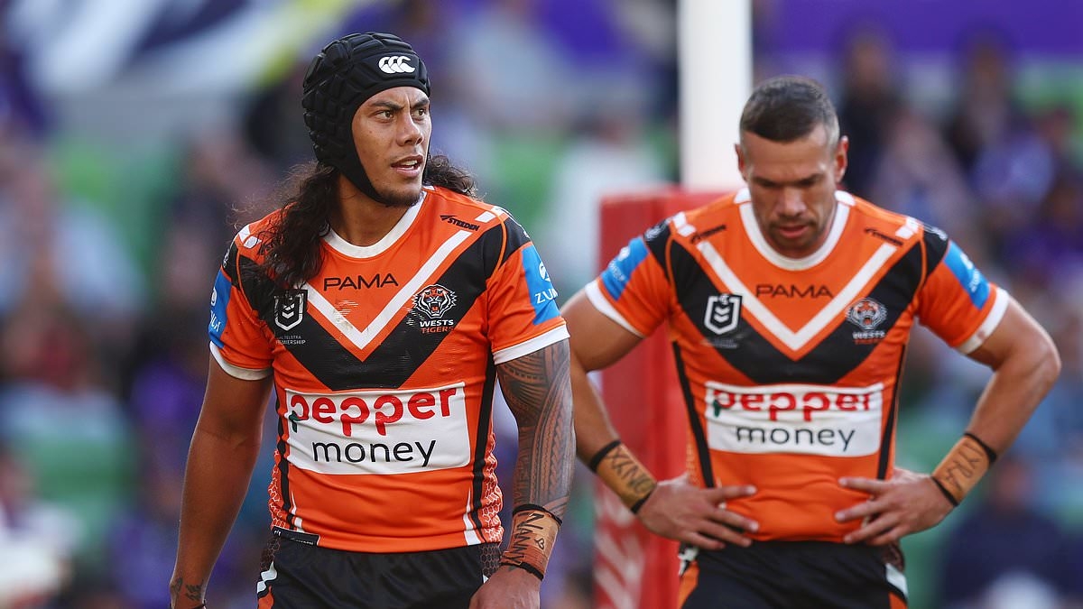 NRL star's dad sounds alarm bells over the future of one player in the wake of Wests Tigers thrashing by Melbourne
