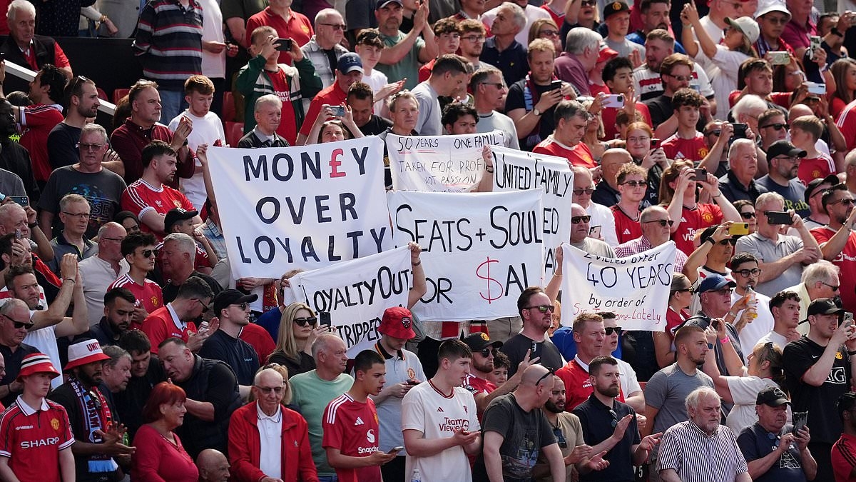 Man United fans hit out at Sir Jim Ratcliffe and Ineos' brutal ticket price hikes as supporters send co-owners message during pre-match protest against West Ham