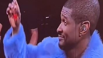 Usher on verge of causing medical emergency as he feeds cherries to fan