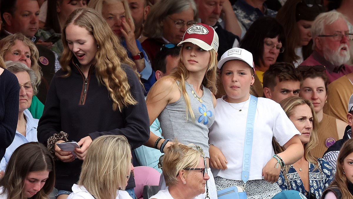 Peter Phillips' daughters Savannah and Isla beam and take selfies with cousin Mia - as family takes to Badminton Horse Trials to support Zara Tindall