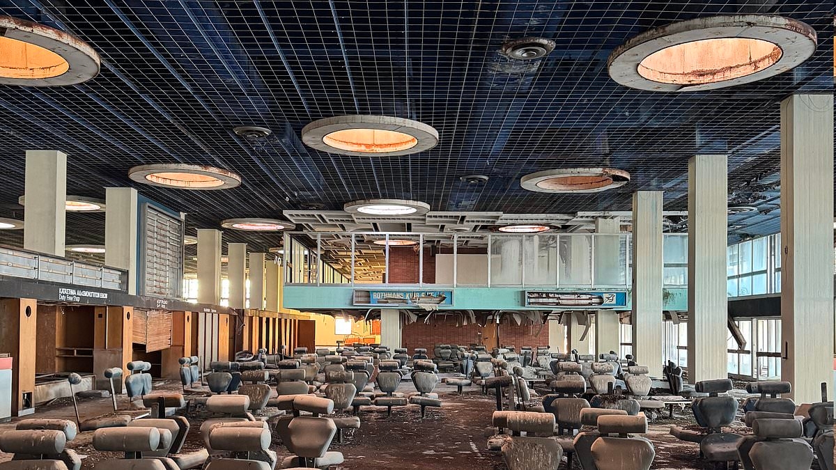Inside the eerie abandoned airport once used as an RAF base where planes have been left to rot for FIVE decades - and why holidaymakers will never pass through it again