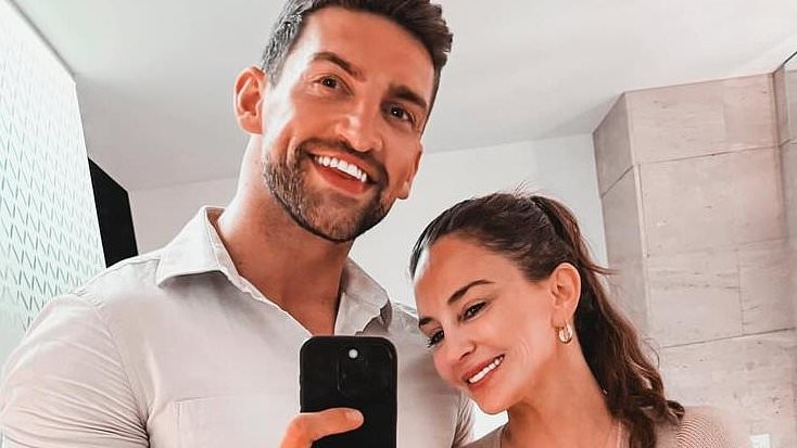 Former high-profile male escort Michael Burn is charged with intimidating the millionaire ex-husband of his BondiBoost entrepreneur fiancée