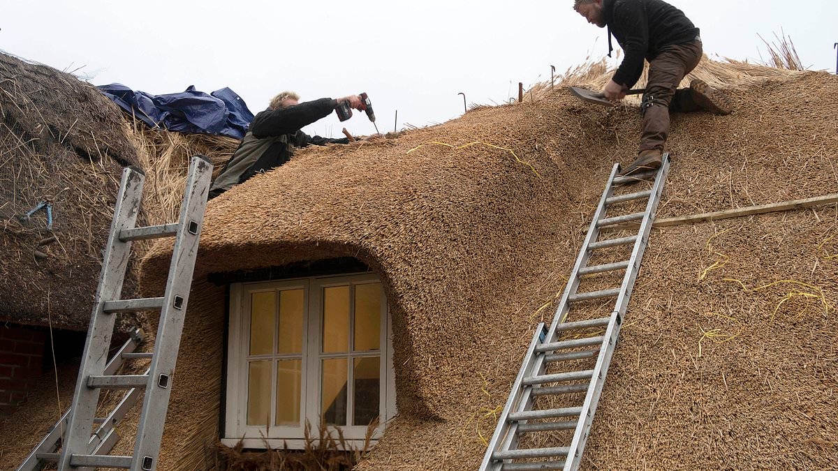Roof thatching and rattan furniture making are among 70 'critically endangered' British crafts at risk of dying out