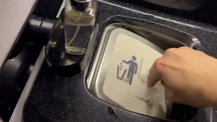 People are only just realising there's a hidden feature in airplane bathrooms that they never knew existed