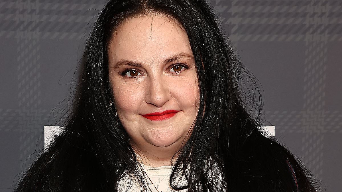 Lena Dunham is unrecognizable in eye-catching T-shirt and long dark hair at screening