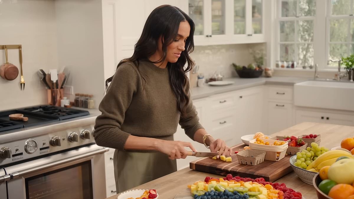 Meghan Markle admits she doesn't 'have time to cook everyday' but will make takeaways look as 'beautiful' as possible after attracting ridicule with her food presentation on Netflix show