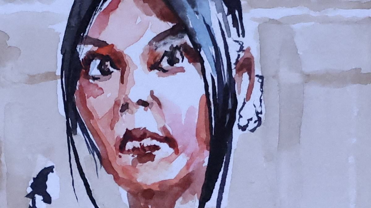 Kim Kardashian's courtroom curse strikes again as artist sketches unflattering portrait of star during Paris jewellery heist trial - after string of other drawings were mocked online