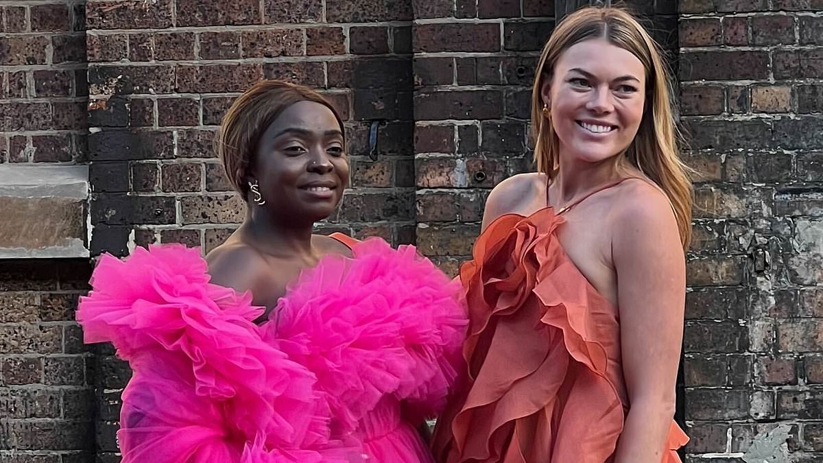 New soulmates? Controversial MAFS star Jacqui Burfoot cuddles up to 'fake influencer' Suzan Mutesi at Australian Fashion Week