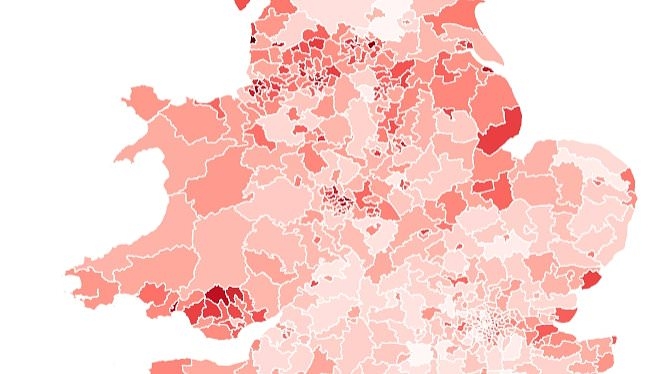 Is YOUR neighbourhood a premature death hotspot? Interactive map reveals the areas of England and Wales where men are most likely to die young