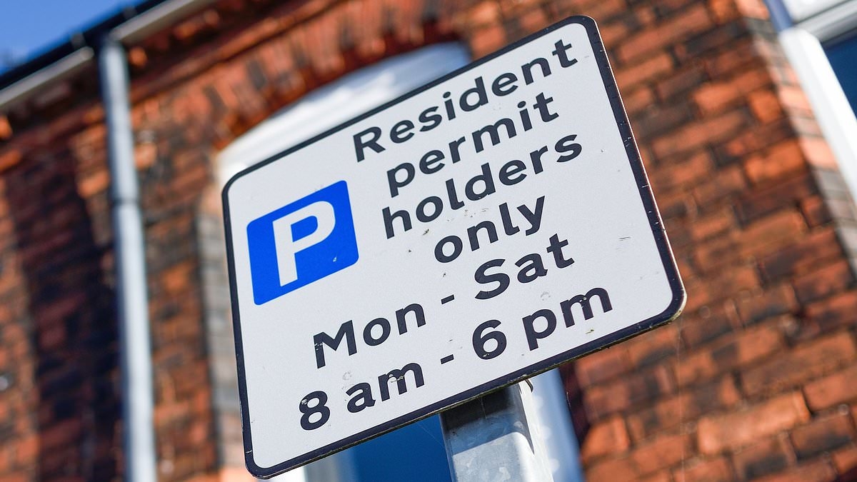 The drivers paying most to park cars outside their homes: Some charged £1,073 a year by councils
