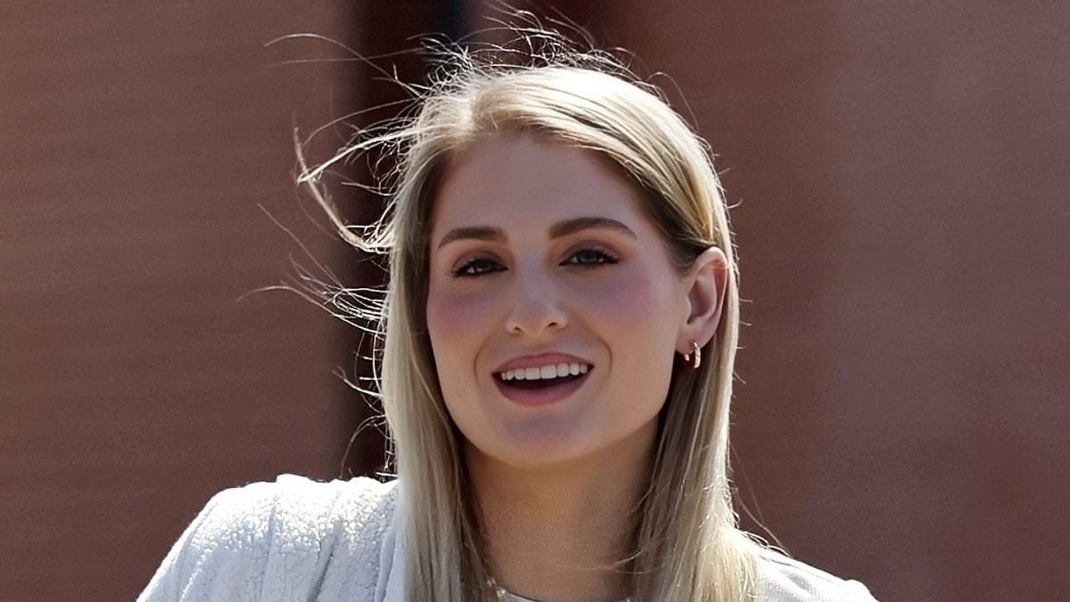 Meghan Trainor's clothes hang off her tiny frame... after fans slam her for using drugs to lose weight