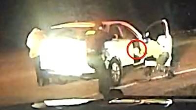 Fugitive child rape suspect filmed paying ultimate price after reaching for gun during traffic stop