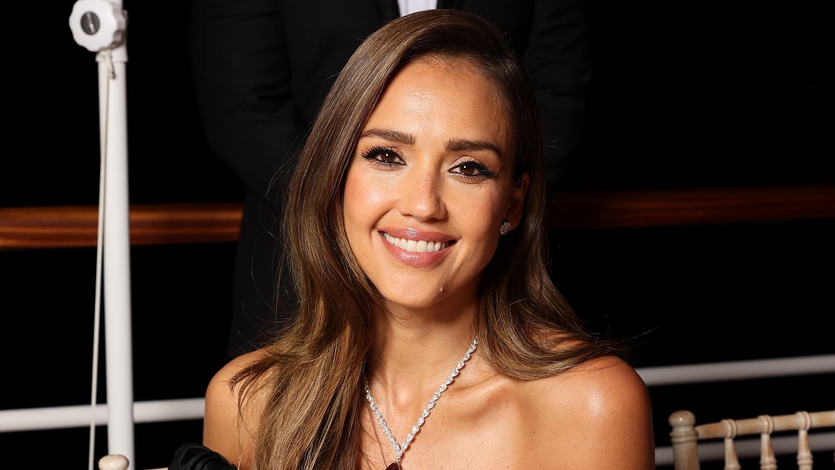 Jessica Alba is radiant and glowing in a strapless black gown at the Red Sea Film Foundation's Women In Cinema Gala in Cannes