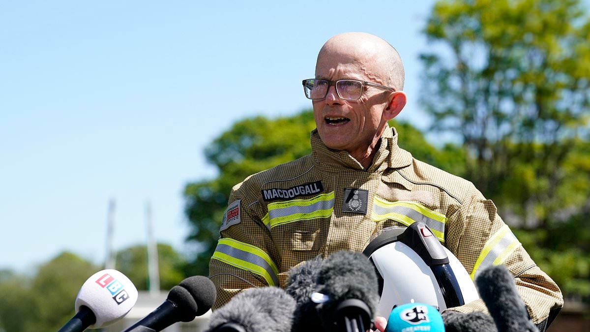 Fire chief chokes with emotion as he tells of 'heavy heart' after death of two brave colleagues in Bicester heritage car centre blaze as two more are treated in hospital following inferno