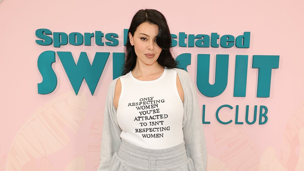 Lauren Chan sends a powerful message with her tank top... after posing in a bikini for Sports Illustrated