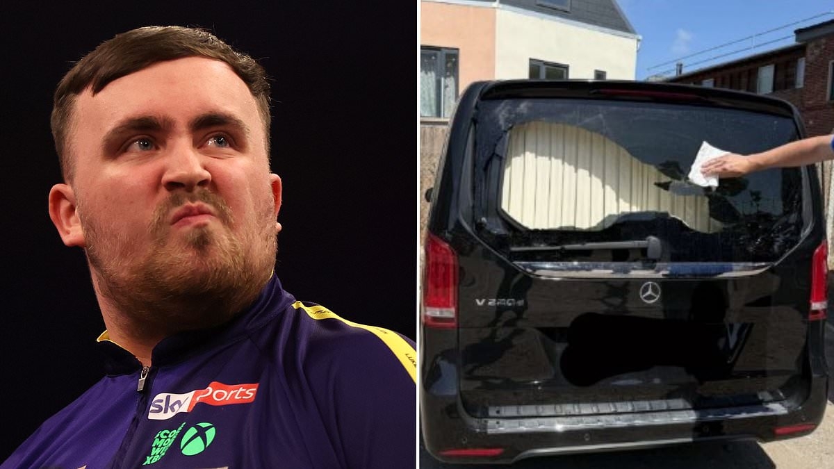 Luke Littler's car vandalised during exhibition event in Norwich as world champion fumes at 'scum of the earth'