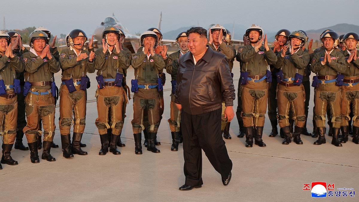 Kim Jong Un does Top Gun: North Korean leader puts pilots through their paces as he calls on his people to step up preparations for war