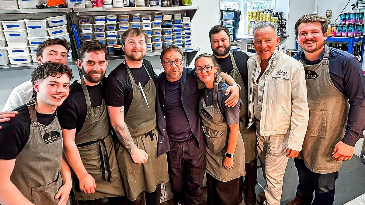 Bruce Springsteen and Stephen Graham spotted breaking for lunch in leafy Yorkshire village