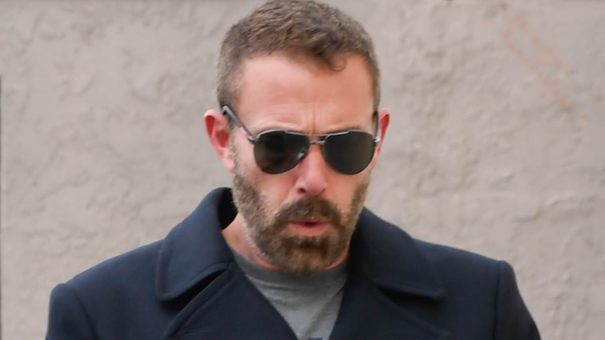 Ben Affleck is glued to his phone as he treats kids Fin and Samuel to lunch after visiting ex Jennifer Garner