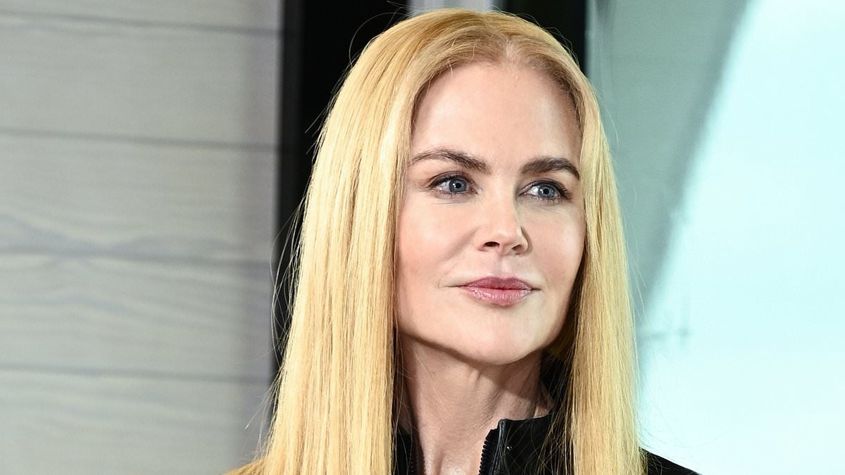 Nicole Kidman commands attention in an edgy black leather corset jacket as she is presented the Women In Motion Award during Cannes Film Festival