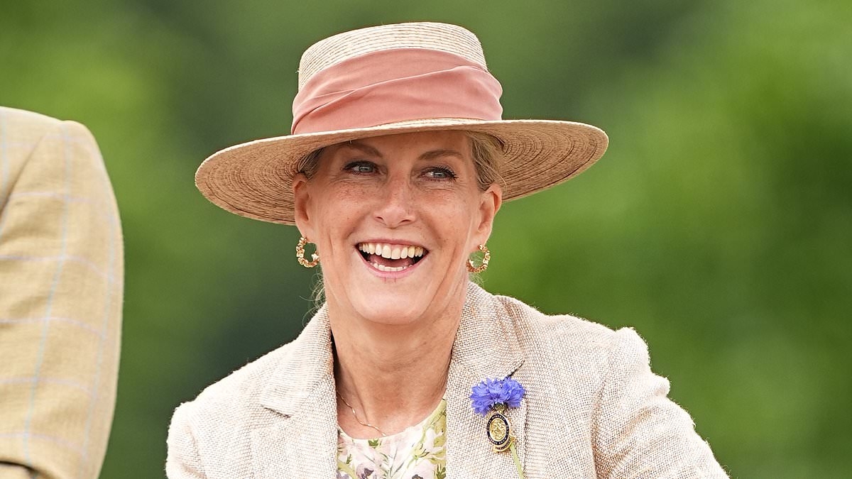 Duchess of Edinburgh looks radiant in a floral outfit and statement hat as she attends the Royal Windsor Horse Show