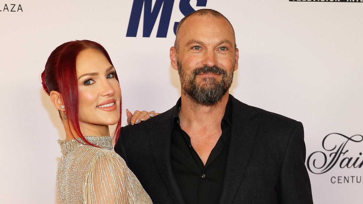 Megan Fox's ex Brian Austin Green can't stop lavishing affection on fiancee Sharna Burgess at charity event