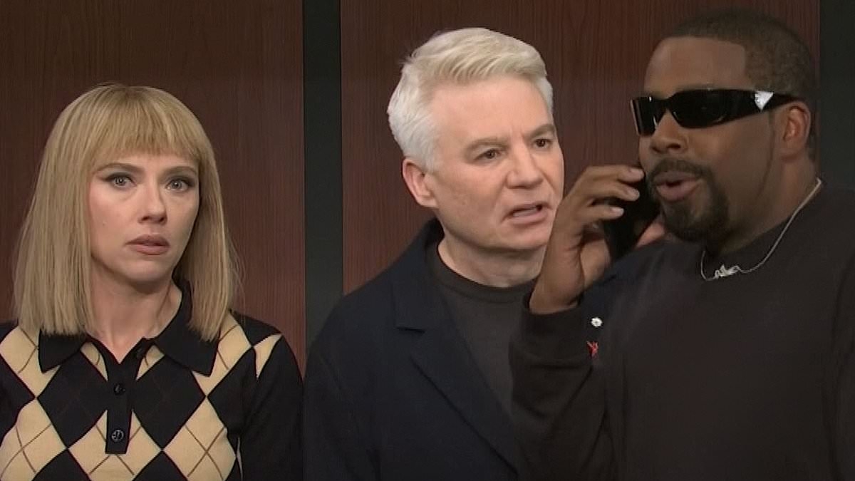 Kanye West is savaged as Mike Myers returns to Saturday Night Live to recreate THAT awkward TV moment