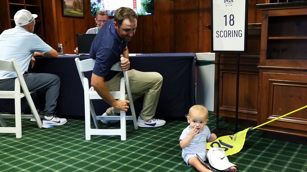 Incredible footage of Scottie Scheffler's 'elite dad move' moments after PGA Championship win goes viral