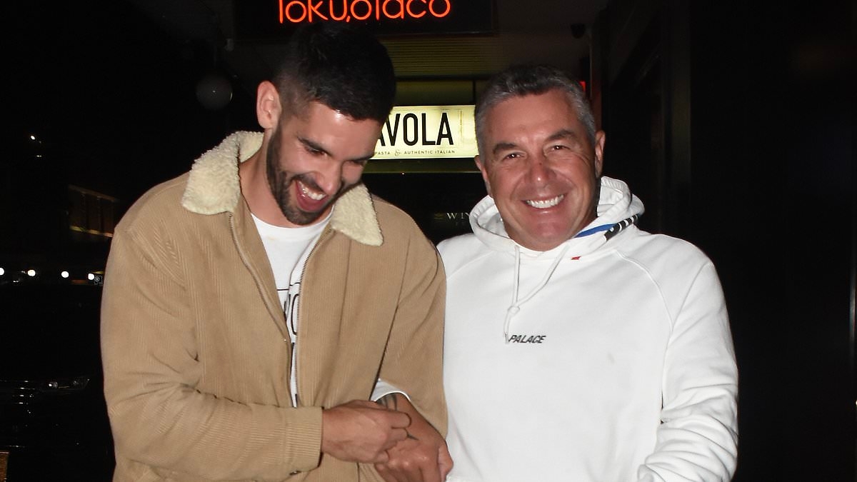 EXCLUSIVE Married At First Sight groom Tony Mojanovski is all smiles as he steps out for dinner with co-star Ryan Donnelly in Sydney after suffering heart attack
