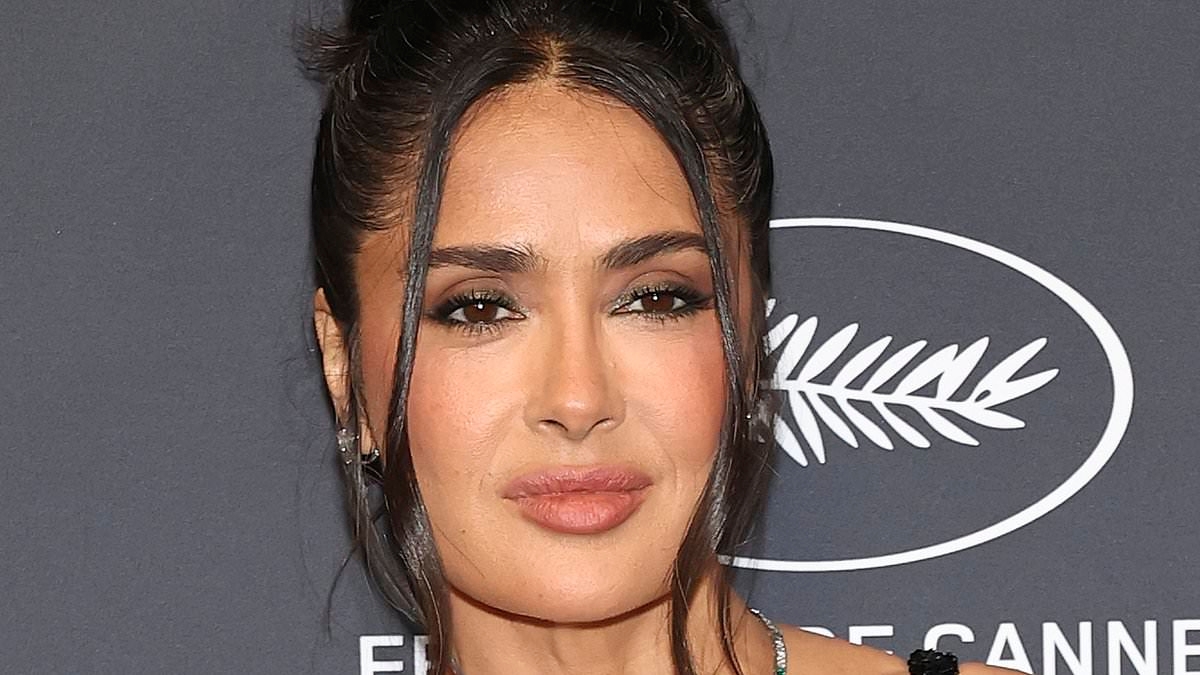 Salma Hayek is the epitome of glamour in a petrol green sequinned gown as she makes a striking appearance at Kering Women In Motion Awards 2025 amid Cannes Film Festival
