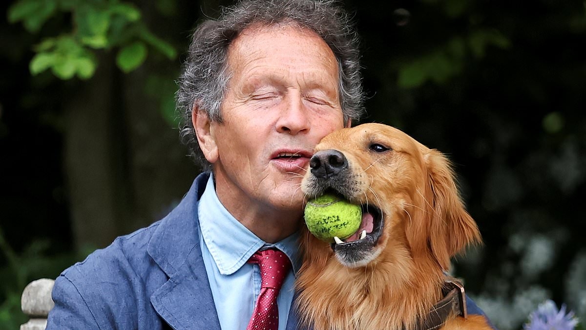 Monty Don's first ever Chelsea Flower Show garden designed to be dog-friendly is a hit with James Middleton's pooches - and will pay sweet tribute to the Queen's beloved pets