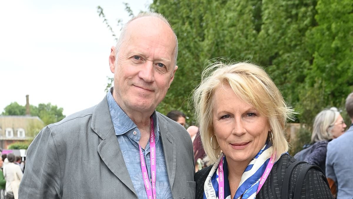 Jennifer Saunders makes a rare appearance with husband Ade Edmondson at the Chelsea Flower Show