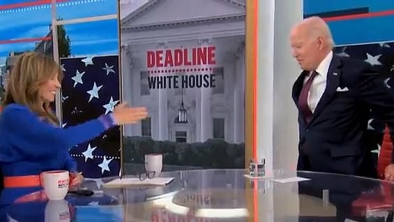 Haunting clip of Biden's very strange behavior during 2023 MSNBC interview hinted at his cancer, viewers claim
