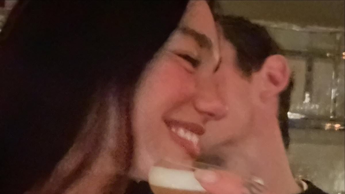 Dua Lipa flashes her engagement ring in loved-up snaps with fiancé Callum Turner as they enjoy cocktails during a romantic date night