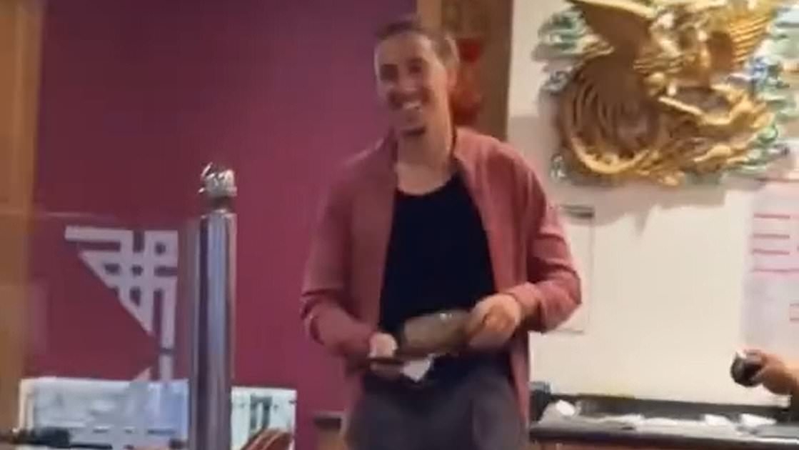Liverpool's stars take their foot off the gas: Kostas Tsimikas picks up order at a Chinese restaurant, just 24 hours before they play Brighton, after a week of party in Dubai, Ibiza and at home!