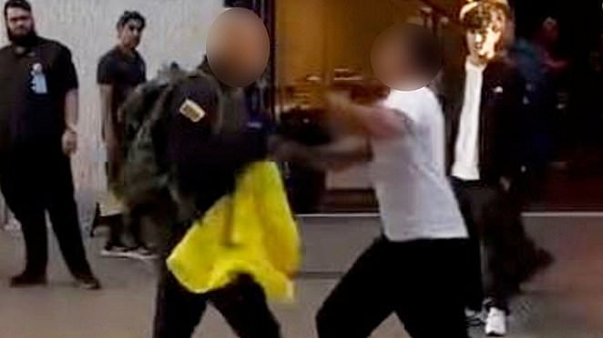 Sickening moment man is knocked out cold with a single punch in city centre confrontation