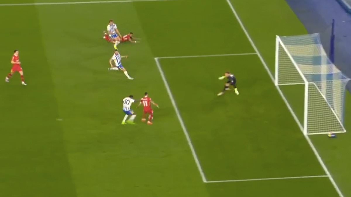 Liverpool star Mo Salah leaves fans stunned after incredible miss from just seven yards against Brighton