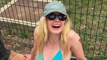 Sophie Turner shows off her ripped abs in a blue bikini as she shares snaps from a pal's wild bachelorette party