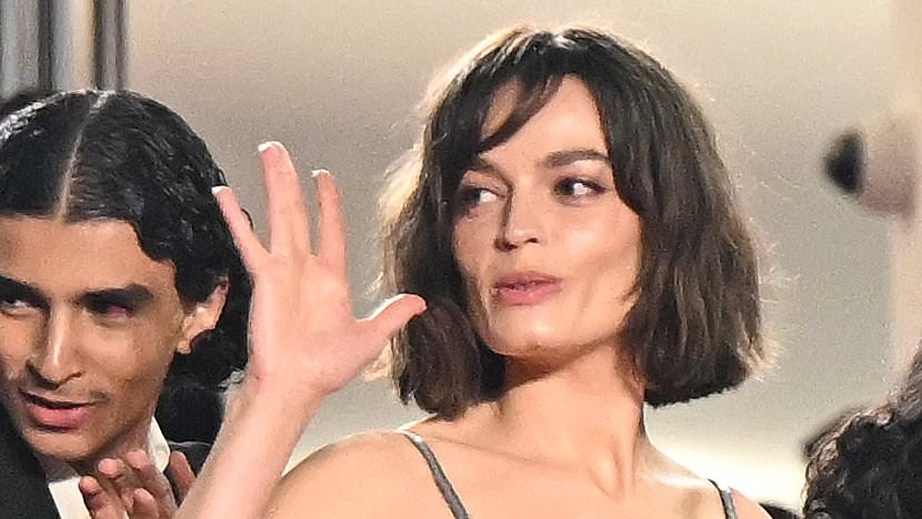 Emma Mackey debuts new bob hairdo as she promotes Alpha during Cannes Film Festival - before premiere is interrupted by 'medical emergency'