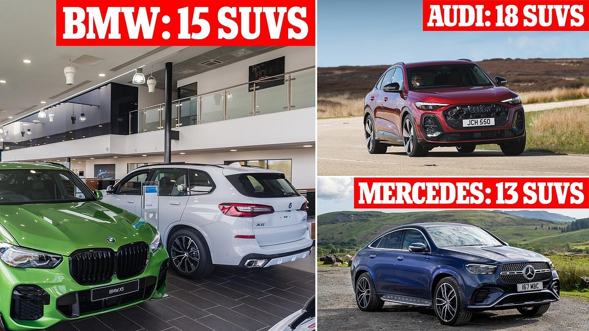 Half of new cars in showrooms are now SUVs as drivers are pushed into buying bigger vehicles