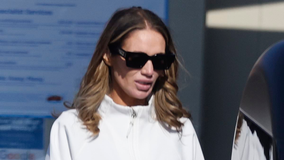 Amy Childs shows off her slimmed down frame as she keeps it casual in comfy shorts after sparking weight loss concerns with fans
